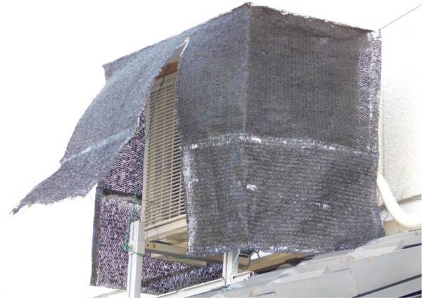 エアコンの電気代を節約する究極の室外機の遮光＆遮熱ケース改良後の画像